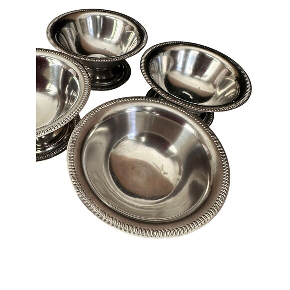 Vollrath Japan Stainless Steel Vintage Coupes Ice Cream Cups X 4 Retro - Picture 4 of 6
